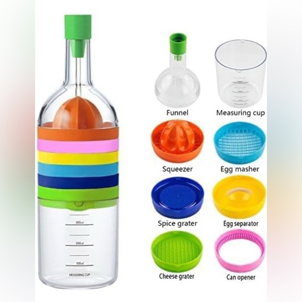 NEW Green and Pink 8-in-1 Kitchen Tool Set